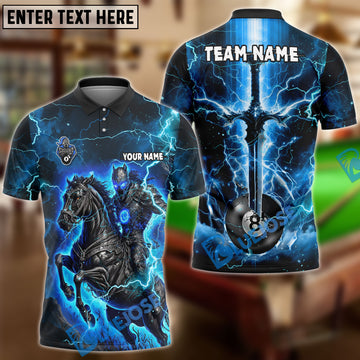 BlueJose Billiards Ball 8 Fantasy Knight Thunder Lightning Pattern Personalized Shirt (4 Colors)