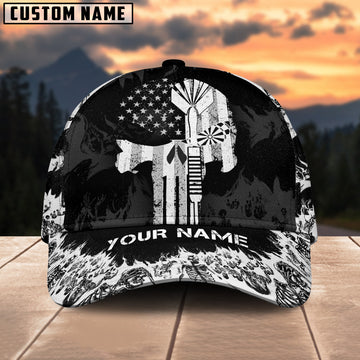 BlueJose Skull Eyes Darts Personalized Name Cap