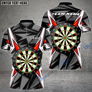 BlueJose Darts Racing Lightning Pattern Personalized Name, Team Name Shirt (4 Colors)