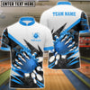 BlueJose Bowling And Pins Lightning Claws Pattern Customized Name 3D Shirt (4 Colors)