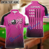 BlueJose Billiards Breast Cancer Awareness US Flag Customized Name 3D Shirts