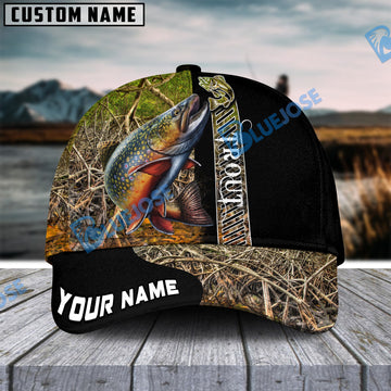 BlueJose Personalized Trout Fishing Jungle Camo Classic Cap