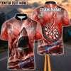 BlueJose Darts Shark and Lightning Customized Name, Team Name 3D Shirt (4 Colors)