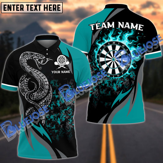 BlueJose Darts Poison Snake Personalized Name, Team Name Shirt ( 6 Colors)