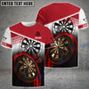 BlueJose Darts Red Personalized Name 3D Shirt