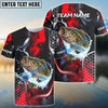 Bluejose Bass Fishing Red Thunder Custom Name & Team Name 3D Shirts