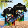 BlueJose Billiards Colorful Skull Personalized Name, Team Name Unisex Shirt