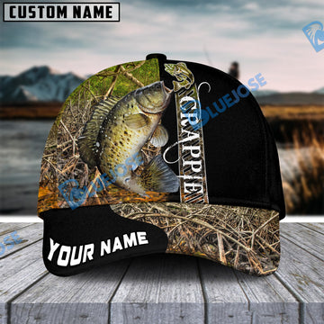 BlueJose Personalized Crappie Fishing Jungle Camo Classic Cap