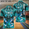 BlueJose Bowling And Pins Flame Skull Warrior Customized Name 3D Shirt (4 Colors)