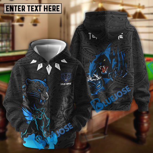 BlueJose Billiards Ball 8 Black Panther Personalized 3D Hoodie (6 Colors)