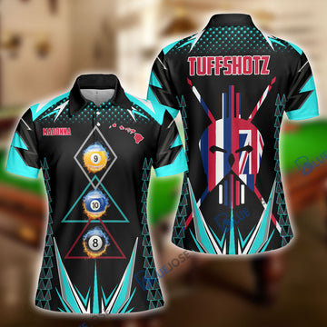 BlueJose Billiards Custom Shirt For Team TUFFSHOTZ For Women