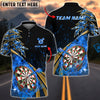 BlueJose Darts Flame Premium Golden Line Personalized Name, Team Name 3D Shirt (4 Colors)