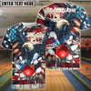 BlueJose Bowling And Pins Patriot Break Personalized Name, Team Name Unisex Shirt