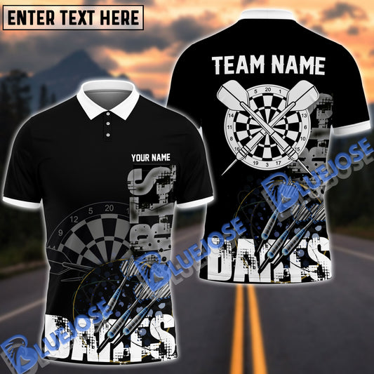 BlueJose Darts Black Stylist Pro Personalized Name 3D Shirt