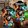 BlueJose Billiards Ball 8 & 9 & 10 Double Smoke Fire Reaper Personalized Name Shirt (4 Colors)