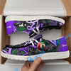 BlueJose Billiards Ball 8 Graffiti Street White Purple Green Canvas Loafer Shoes