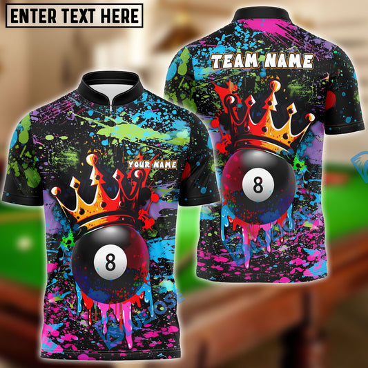 BlueJose Billiards 8-Ball Pool Graffiti King Personalized Name, Team Name Unisex Shirt