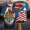 BlueJose Darts American Super Arrow Man Personalized Name Shirt