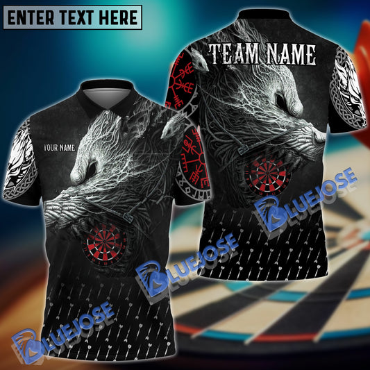 BlueJose Darts Viking Wolf Personalized Shirt