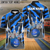 BlueJose Bowling And Pins Furious Strike Customized Name, Team Name 3D Shirt (4 Colors)