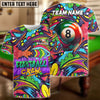 BlueJose Billiards 8 ball & 9 Ball Graffiti Crew Personalized Name, Team Name Shirt (2 Colors)