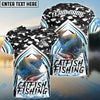 Bluejose Catfish Fishing Black Camo Sport Custom Name & Team Name 3D Shirts
