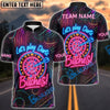 BlueJose Darts Let’s Play Darts Neon Attitude Style Personalized Name, Team Name Shirt
