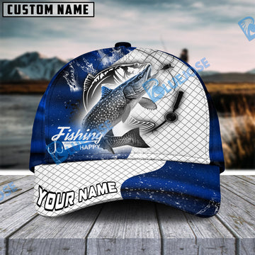 BlueJose Personalized Pike Fishing Dark Blue Skin Sport Classic Cap