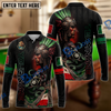 BlueJose Billiards 8 Ball Aztec Warrior Spirit Pride Mexico Eagle Serpent Design Personalized Shirt
