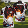 BlueJose Golf Fire Thunderstorm Customized Name, Team Name 3D Shirts (4 Colors)