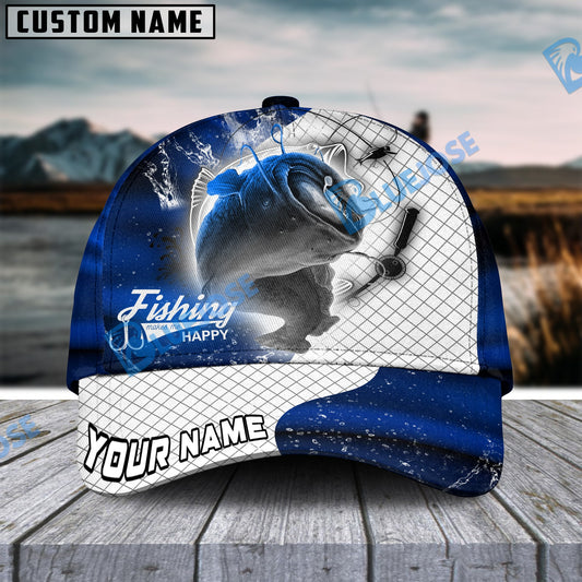 BlueJose Personalized Catfish Fishing Dark Blue Skin Sport Classic Cap