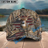 BlueJose Deer Hunting American Flag Camo Crack Personalized Cap ( 2 Colors )