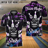 BlueJose Bowling And Pins Strike Master Customized Name, Team Name 3D Shirt (4 Colors)