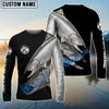 BlueJose Chinook Salmon (King Salmon) Fishing Camo Customize Name Shirt
