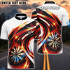 BlueJose Darts Fire Swirl Dartboard Energy Personalized Name, Team Name Unisex Shirt (4 Colors)