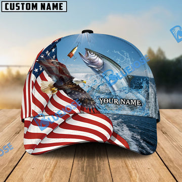 BlueJose Eagle Flag Salmon Fishing Classic Cap