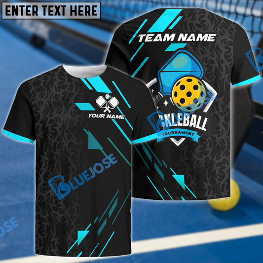 BlueJose Pickleball Pro Tournament Personalized Name, Team Name Unisex Shirt (4 Colors)