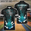 BlueJose Bowling And Pins King Fire Dragon Customized Name 3D Shirt (4 Colors)