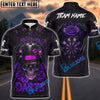 BlueJose Darts Skull Top Hat Roses Gothic Style Multicolor Options Personalized Name Shirt (4 Colors)