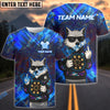 BlueJose Darts Wolf Graffiti Style Customized Name, Team Name 3D Shirt (4 Colors)