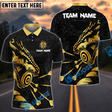BlueJose Darts Bling Dragon Personalized Name, Team Name Shirt (4 Colors)