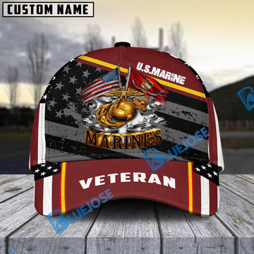 BlueJose Premium Multiple US Military Services Veteran 3D Cap