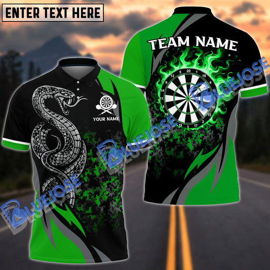 BlueJose Darts Poison Snake Personalized Name, Team Name Shirt ( 6 Colors)