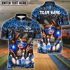 BlueJose Bowling And Pins Cute Leopard Girl Strike Graffiti Style Customized Name, Team Name 3D Shirt (6 Colors)