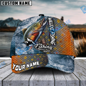 BlueJose Personalized Trout Fishing Skin Seawave Classic Cap