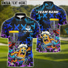 BlueJose Funny Beer Disc Golf Mascot Polo Personalized Name, Team Name 3D Shirt (4 Colors)