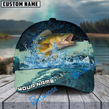 BlueJose Personalized Walleye Fishing Aqua Strike Classic Cap