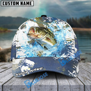 Bluejose Bass Fishing Hooked On Victory Personalized Cap