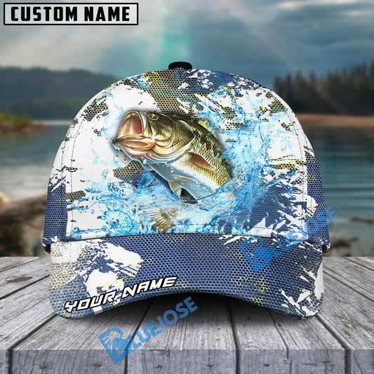 Bluejose Bass Fishing Hooked On Victory Personalized Cap