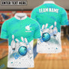 BlueJose Bowling And Pins Hexagon Net Customized Name, Team Name 3D Shirt (4 Colors)